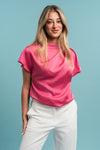SILKY SATIN TOP