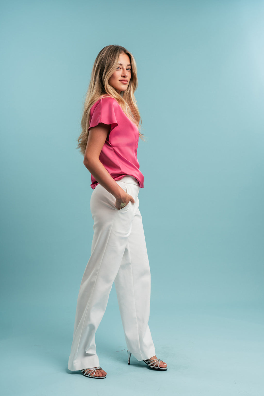 SILKY SATIN TOP